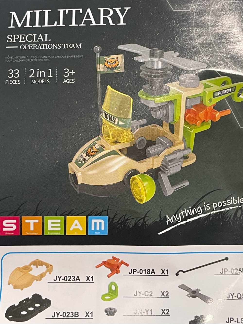 Dazmers Toys 2-in-1 Military STEM Building Model Kit Set NEW